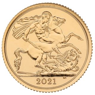2021 - 1/2 Sovereign - Great Britain - 3.99 gr - .917 Gold - 0.117 oz - CALL TO ORDER