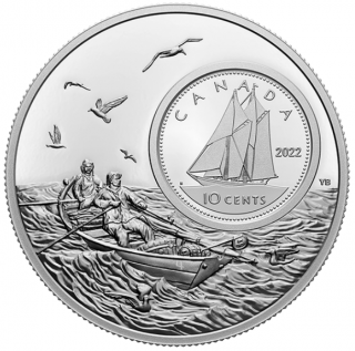 2022 - 10 Cents - 5 oz. Pure Silver  – The Bigger Picture The Bluenose