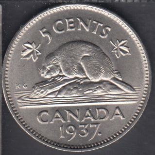 1937 - B.Unc - Canada 5 Cents