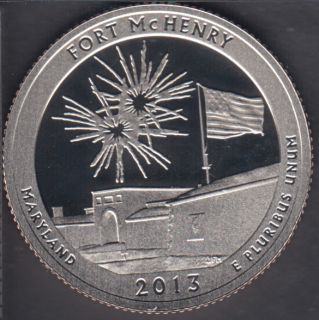 2013 S - Proof - Fort McHenry - 25 Cents