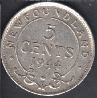 Newfoundland - 1944 C - AU - 5 Cents