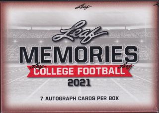 2021 Leaf - Memories College Football Box