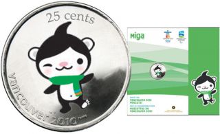 2010 - 25¢ - Vancouver – Miga Mascot Coins