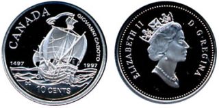 1997 - 10 Cents - Épreuve Numismatique en Argent Sterling - Jean Cabot