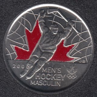 2009 - #4 B.Unc - Hockey Masculin - COL. - '2' Détouré - Canada 25 Cents