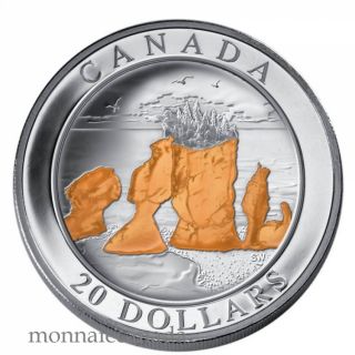2004 Canada $20 Dollars Fine Silver Coin - Hopewell Rocks - No Tax