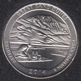 2014 P - Great Sand Dunes - 25 Cents