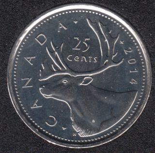 2014 - B.Unc - Canada 25 Cents