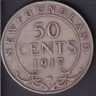 NewFoundland - 1917 C - Fine - 50 Cents