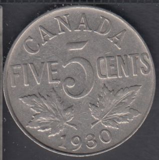 1930 - Fine - Canada 5 Cents