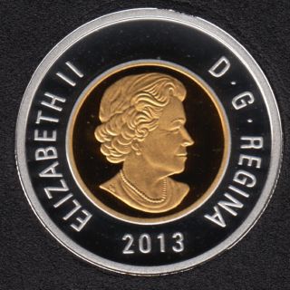 2013 - Proof - Argent Fin - Plaqué Or - Canada 2 Dollar