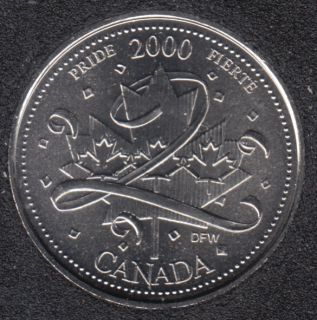 2000 - #1 B.Unc - Pride - Canada 25 Cents