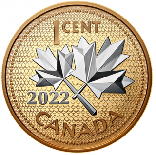 2022 - 1 Cent - Pièce de 5 onces en argent pur rehaussée d'un placage d'or inverse – 10e anniversaire – Adieu à la pièce de un cent