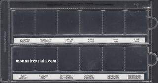 Pochette de Vinyle Uni-Safe 25 Cents Commémoratif (12) - Canada 1999