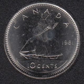 1981 - B.Unc - Canada 10 Cents