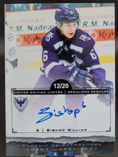 2021-22 Extreme Sports Cards - Bishop William - Phoenix Sherbrooke - Autograph 12/20 - Limited Edition