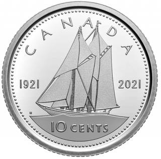 2021 - 1921 - Proof - Canada 10 Cents