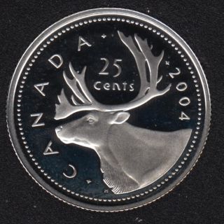 2004 - Proof - Silver - Canada 25 Cents
