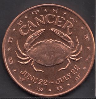 Cancer - 1 oz .999 Fine Copper