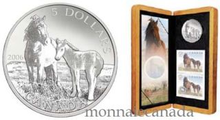 2006 $5 Fine Silver Coin - Sable Island Horse & Foal - Coin & Stamp - TAX Exempt