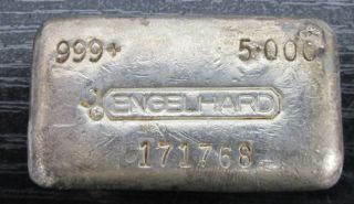 5 Oz Argent .999 Pure - Lingot Engelhard Vintage - RARE