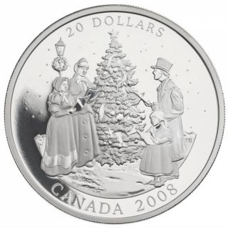 2008 $20 Fine Silver Coin Holidays Carols - Tax Exempt