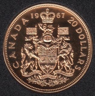 1967 - $20 - Gold - Canada 20 Dollars - CALL TO ORDER