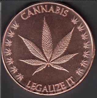 Cannabis Legalize it - 1 oz .999 Cuivre fin