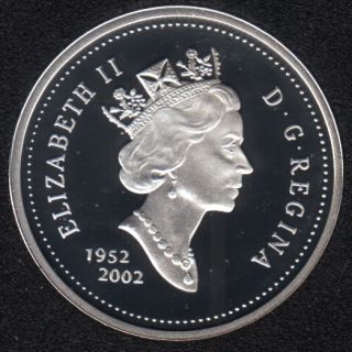 2002 - 1952 - Proof - Silver - Canada 5 Cents