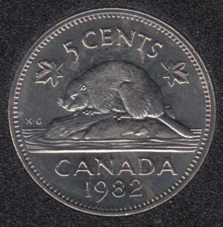 1982 - B.Unc - Canada 5 Cents