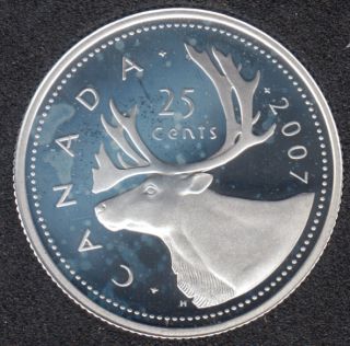 2007 - Proof - Silver - Canada 25 Cents