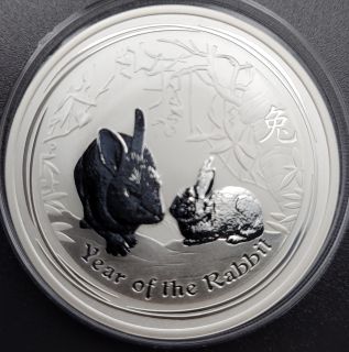 2011 Australia $1 Dollar - 1 Oz Fine Silver .999 - Year of the Rabbit