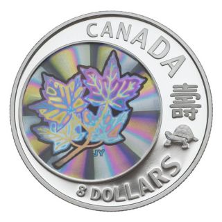 2007 $8 Fine Silver Coin - Maple of Long Life - TAX Exempt
