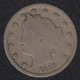 1912 - Liberty Head - 5 Cents