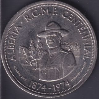 1874-1974 - Alberta RCMP Centennial - Trade Dollar - 35mm