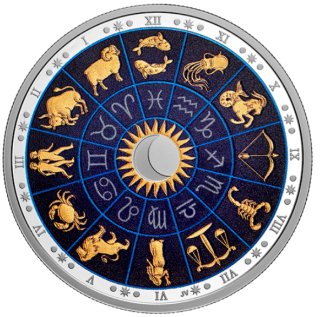 2022 - $30 - 2 oz. Pure Silver Glow-in-the-Dark Coin – Signs of the Zodiac