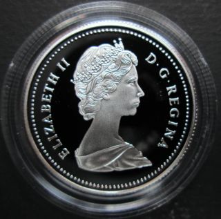 2004 Canada 50 Cents Sterling Silver Coin - 1965 1989 Queen - Coat of Arms