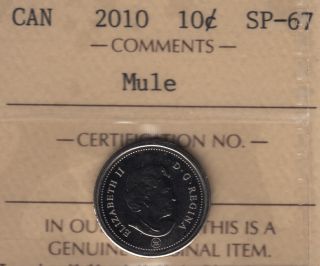 2010 - Specimen - ICCS MS-67 - MULE - Canada 10 Cents