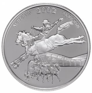 2002 Canada 50 Cents Sterling Silver - Calgary Stampede Festival