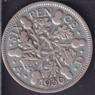 1936 - VG - 6 Pence - Grande Bretagne