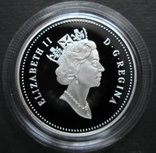 2004 Canada 50 Cents Sterling Silver Coin - 1990 2003 Queen - Coat of Arms