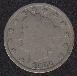 1902 - Liberty Head - 5 Cents
