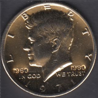1971 - Gold-Plated - Kennedy - 50 Cents