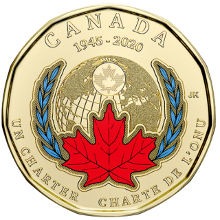 2020 - B.Unc - 75th Anniversary of the Signing Of The United Nations - Canada Dollar Colored